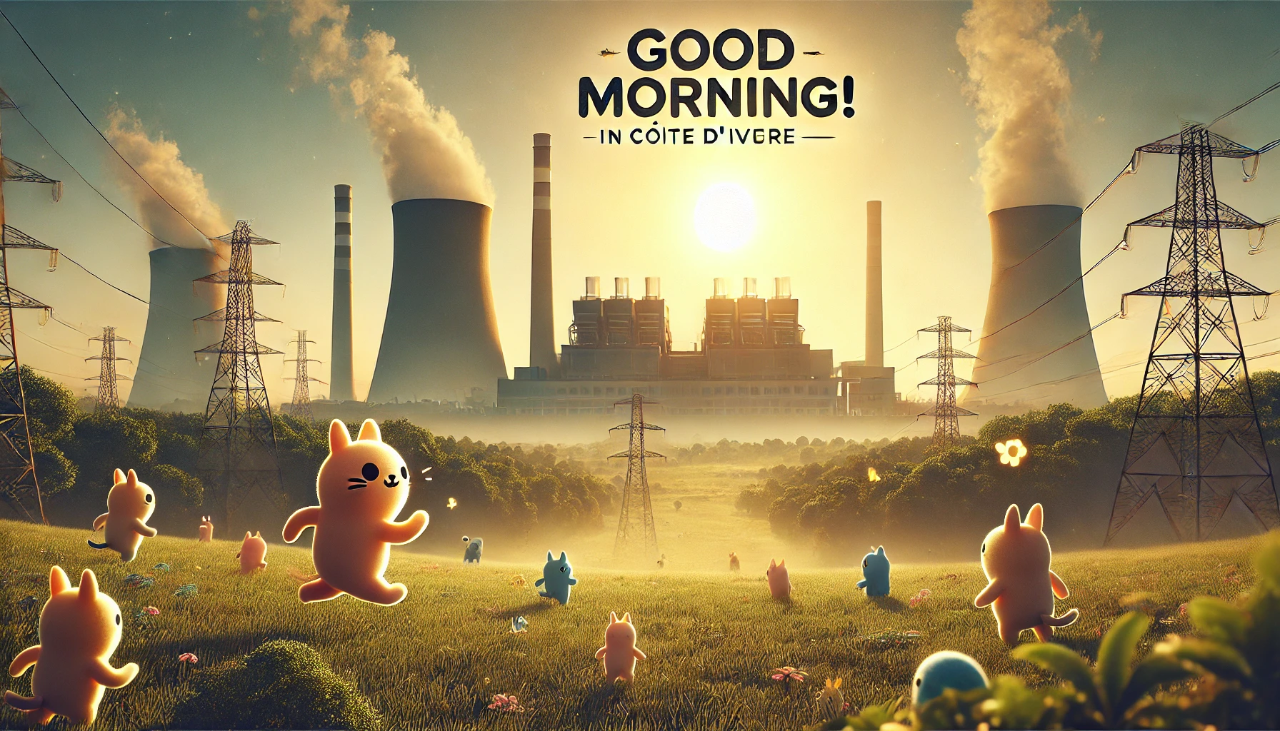 a morning scene at Azito power plant, Côte d'Ivoire