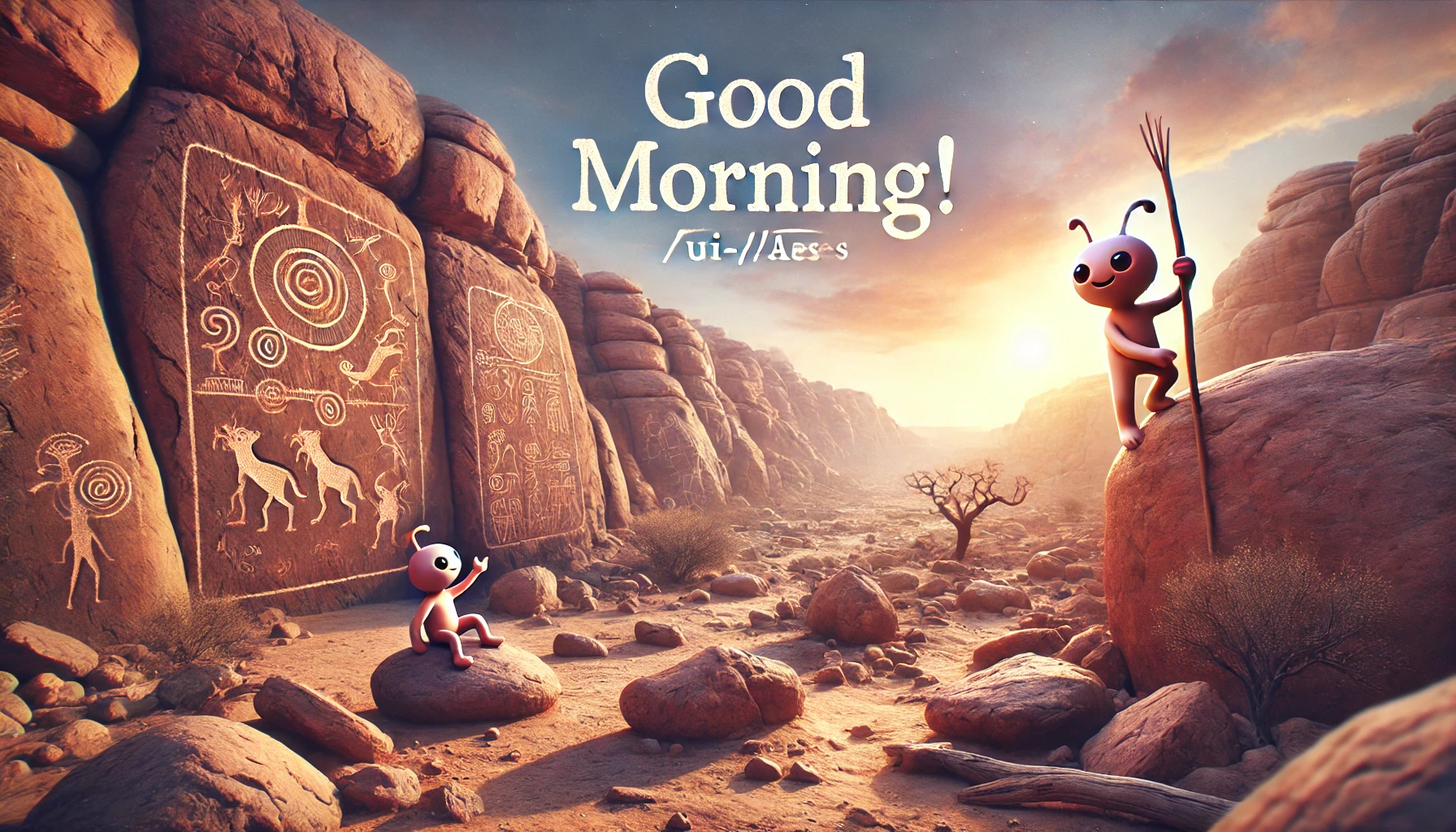 a morning scene at Twyfelfontein or /Ui-//aes, Namibia