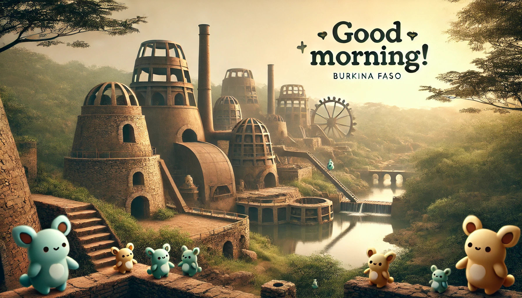 a morning scene at Ancient Ferrous Metallurgy Sites of Burkina Faso, Burkina Faso