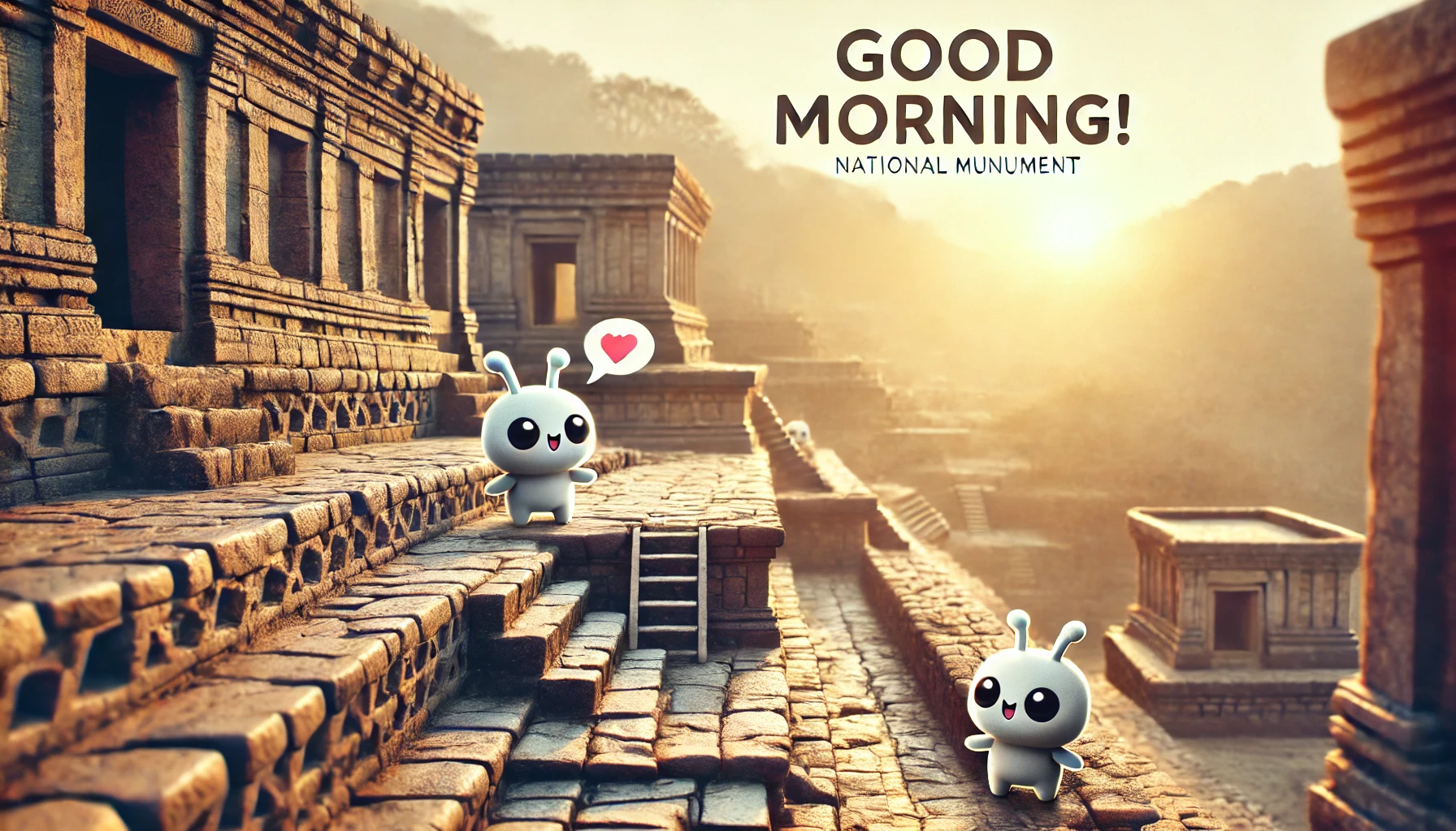 a morning scene at Khami Ruins National Monument, Jinbabue