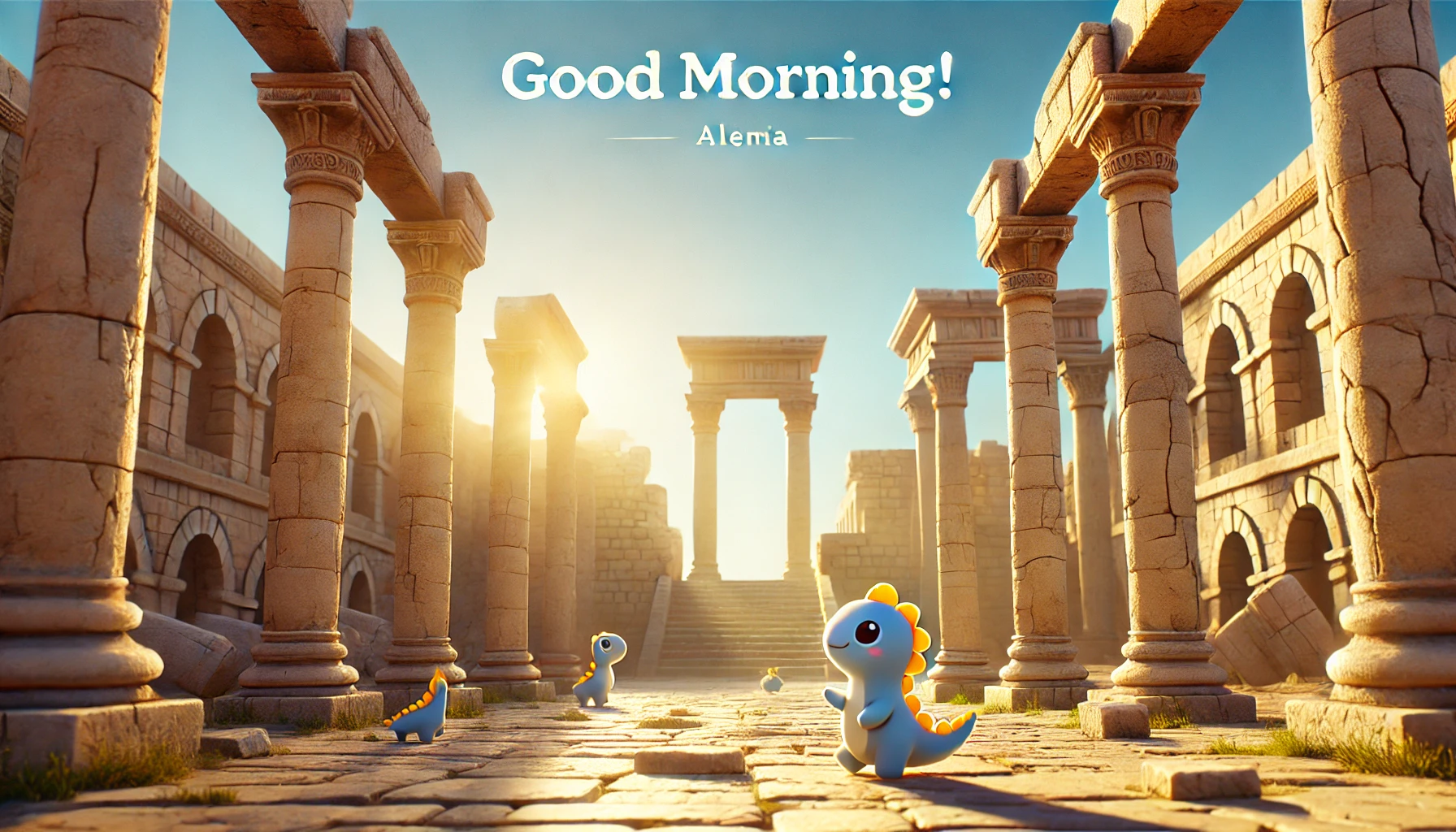 a morning scene at Djémila, Algeria