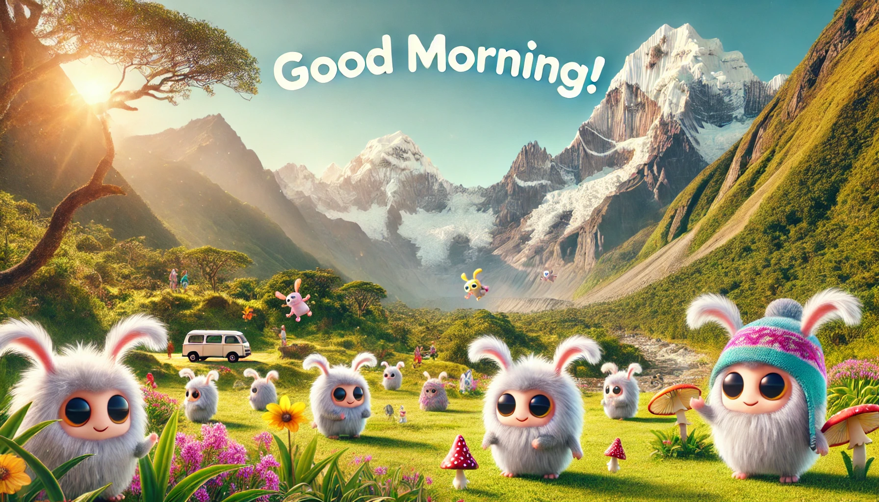 a morning scene at Huascarán National Park, Peru