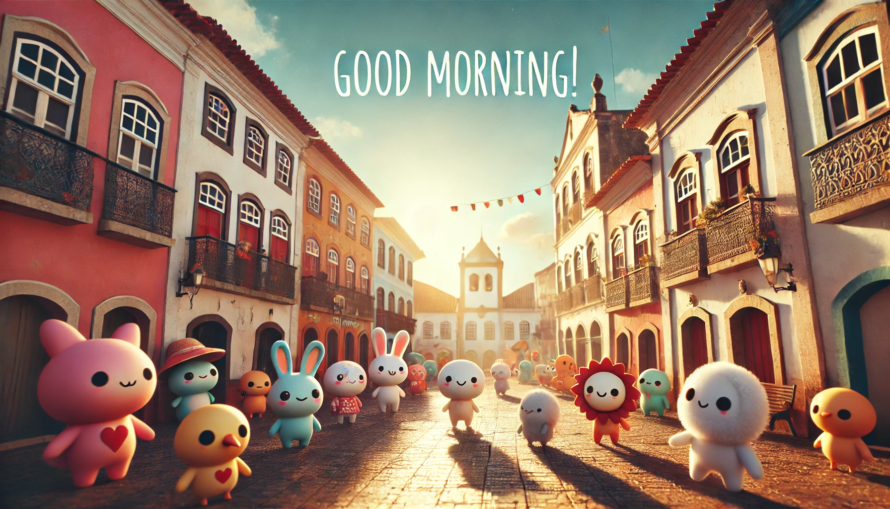 a morning scene at Historic Centre of São Luís, Brazil