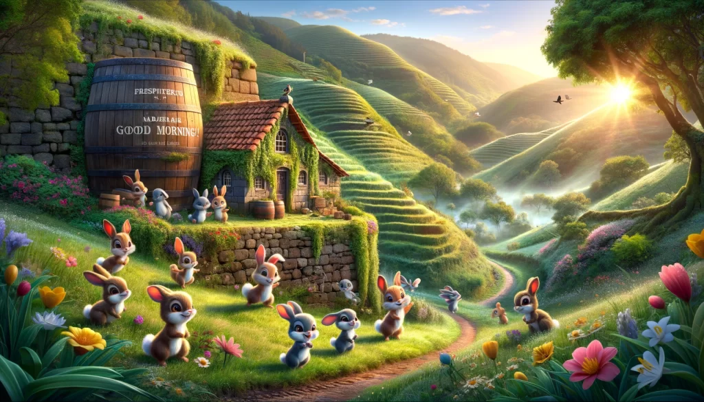 a morning scene of the Madeira Liquor Brewery, Portugal 