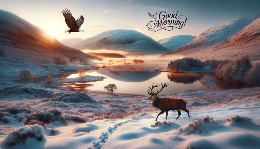 an early morning image of winter Scottish Lake District