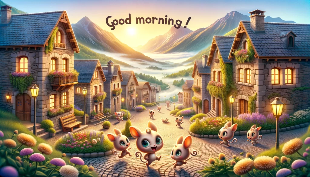 an full-bleed morning image of the mountainside village of Pyrenees in Spain