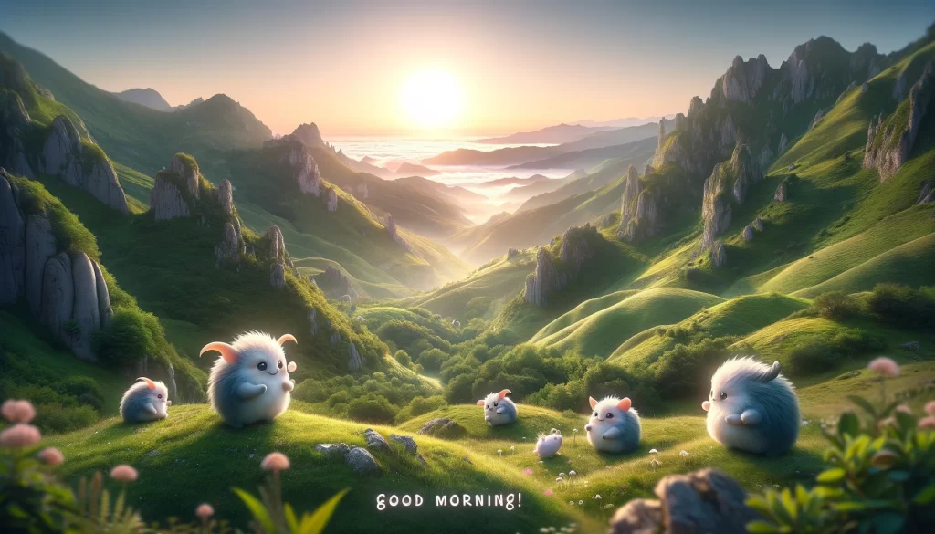 a morning natural landscape of mountainside in Spain