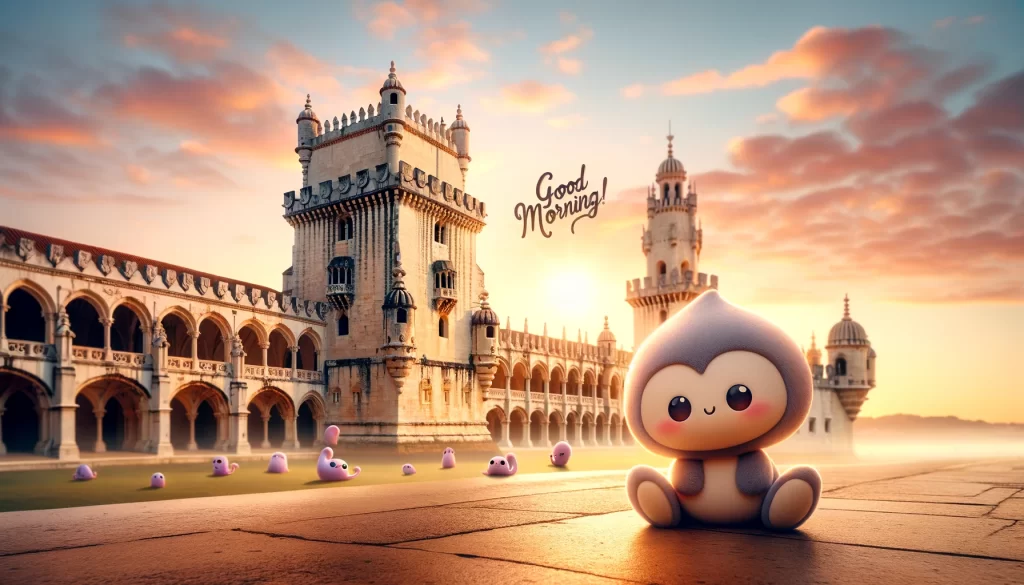 a morning scene of the Monastery of the Hieronymites and Tower of Belém in Lisbon