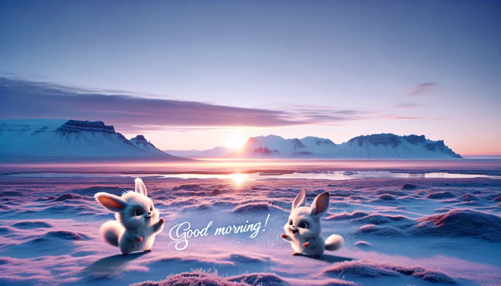 an image of early morning Iceland's winter natural landscape