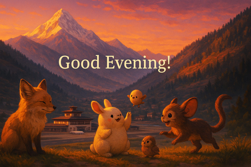 Good Evening!
ブータン、パロにて