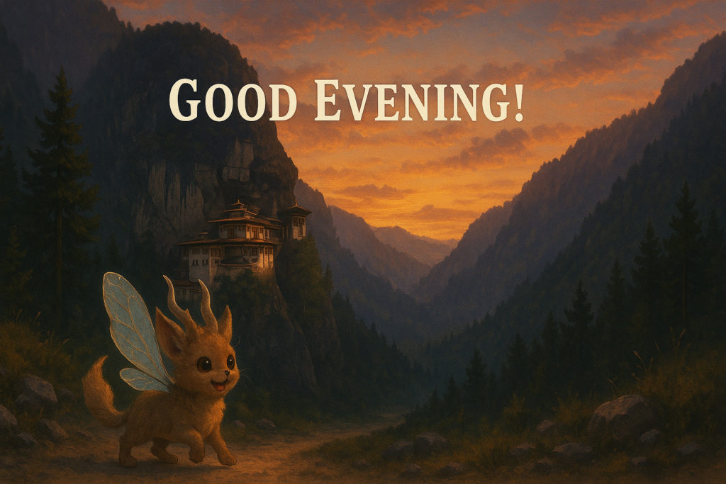 GOOD EVENING!
パロからタクツァン僧院へ