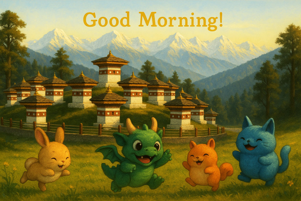 Good Morning!
ブータンのドチェラ峠にて